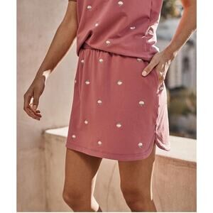 Summersalt The Softest French Terry Skirt in Faded Rose Floral Medium